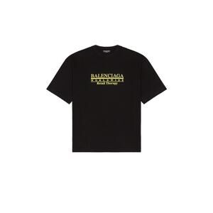 Balenciaga Print Black Medium Fit T-Shirt Size M